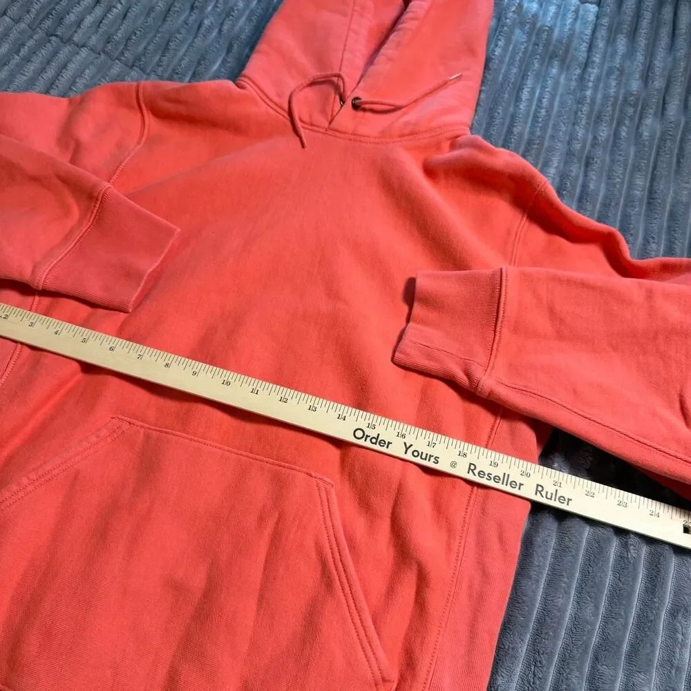 Men’s J. Crew Sportswear Heavyweight Blank Hoodie Salmon Pink Medium New York